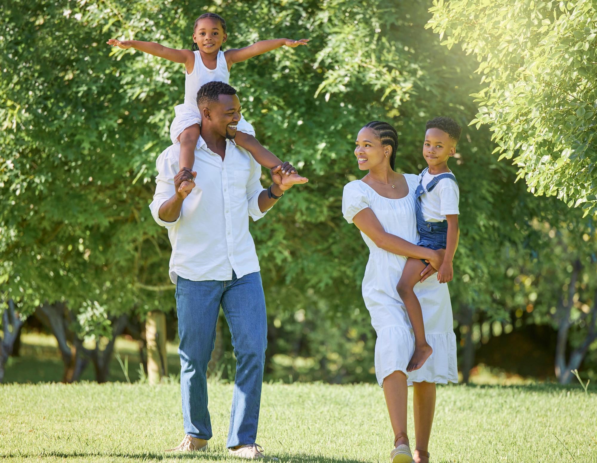 Family enjoying time together outdoors